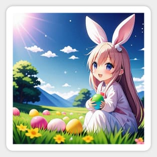 “Easter Egg Hunt” Anime Bunny Girl Sticker